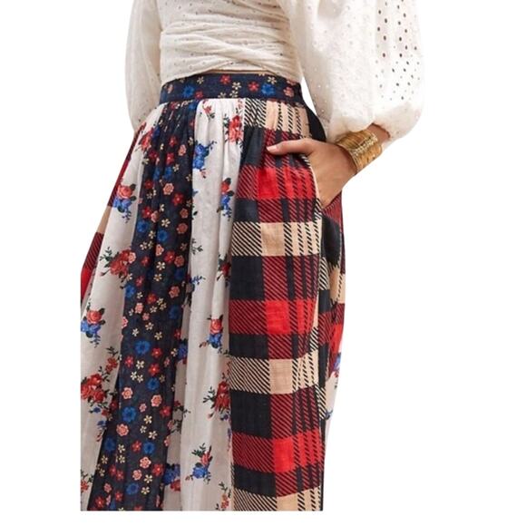 LETMEBE by ANTHROPOLOGIE Panel Contrast Skirt Size S or XL New w/ Tag MSRP $160 - Picture 6 of 8